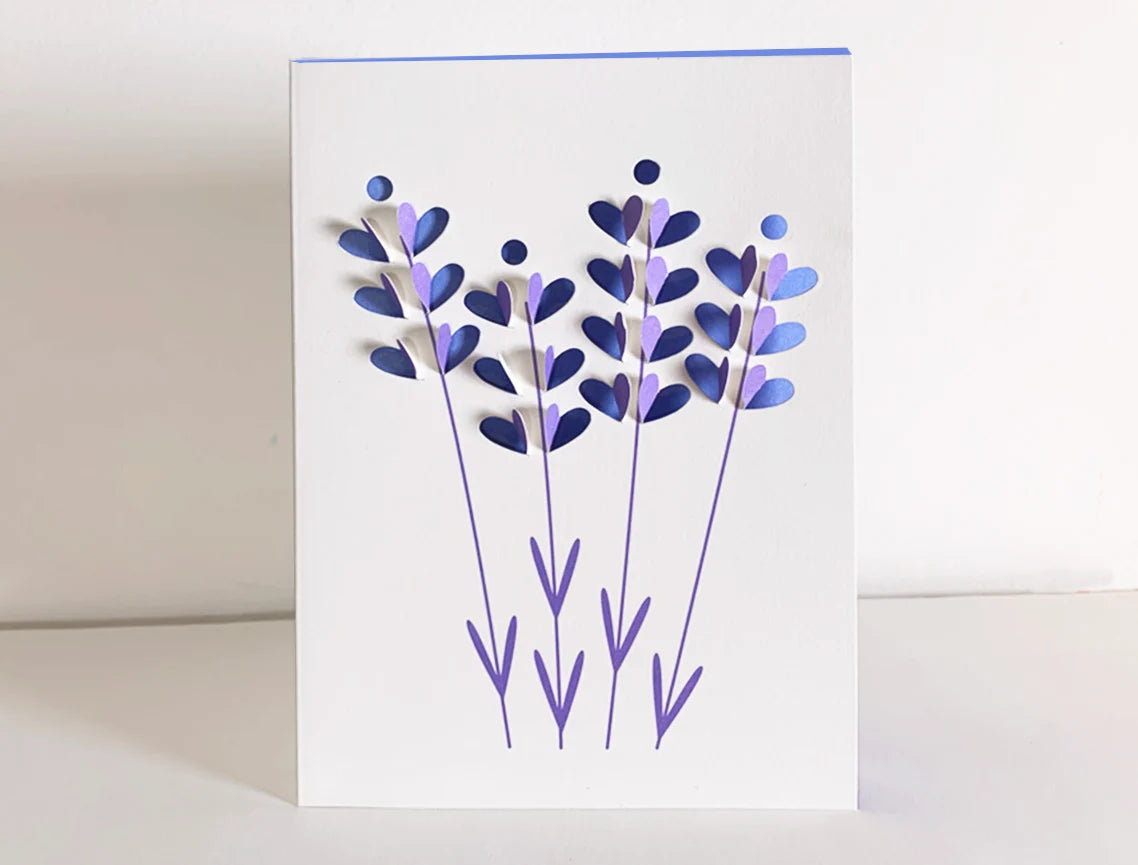 2 x Lavender - Fold Out Cards