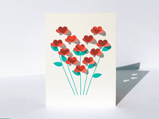 2 x Fold Out Roses Cards